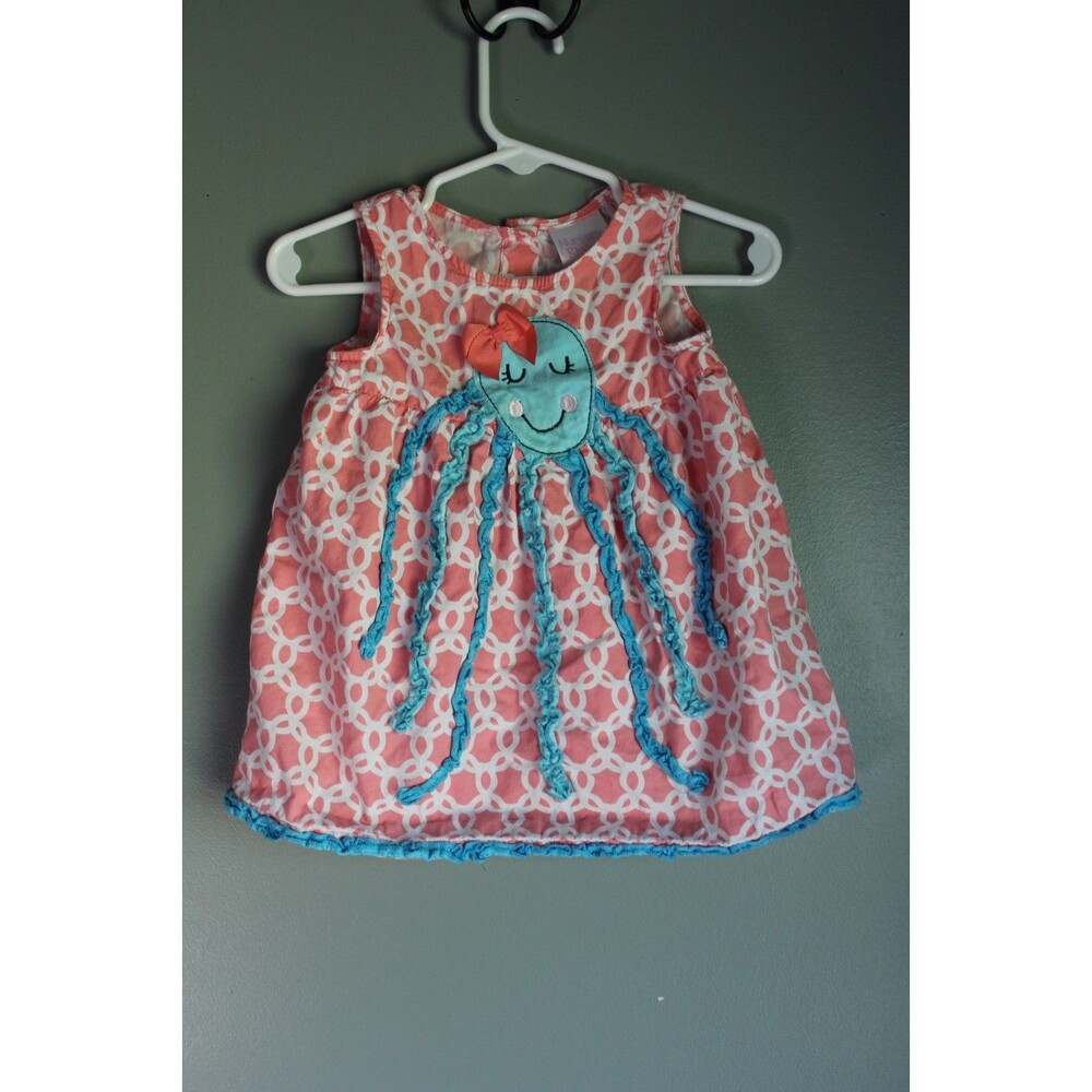 Nursery Rhymes Baby Girl Sleeveless Octopus Dress Size 6-9M